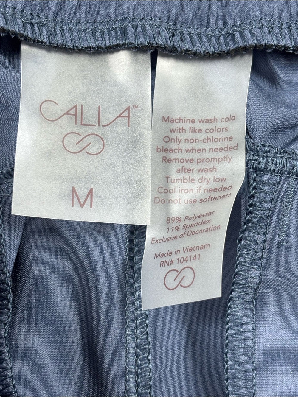 Calia Women’s Mid Rise 8” Drawstring Athletic Shorts Blue Relaxed Fit NWT - Picture 4 of 9